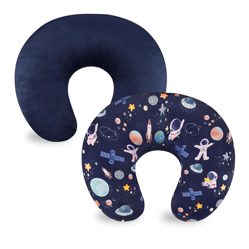 DAYEEBALL Nursing Pillow Cover 1 Pack, Double-Sided Removable Nursing Cover for Baby Girls Boys Newborn, Stretchy and Soft Reversible Slipcover for Breastfeeding Pillow, Space(Only Cover) - Image 1